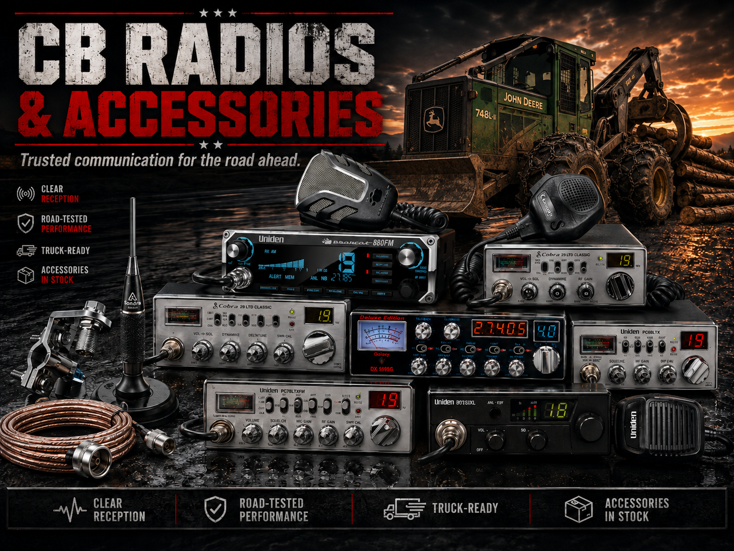 CB radios and accessories for logging trucks